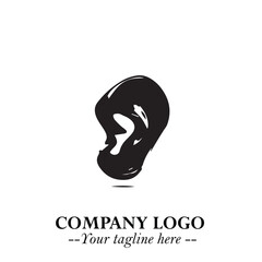 Modern Ear Logo Symbol with Minimalist Line Art Style and Elegant Professional Design
