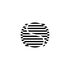 abstract letter S logo, letter S in a circle