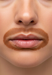 Melasma Hyperpigmentation on Upper Lip and Cheeks