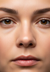 Obraz premium Visibly Enlarged Pores on the Facial T-Zone