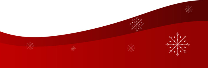 Christmas Wave Footer with Snowflake