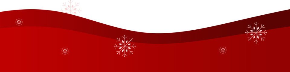 Christmas Wave Footer with Snowflake
