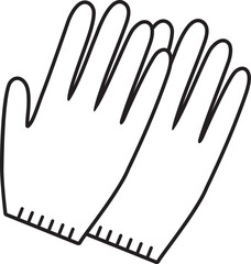 White Cotton Safety work gloves for warehouse, industrial, gardening icon.