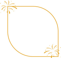 New Year Frame with Fireworks 