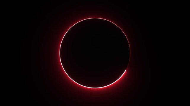 Glowing blue circle framA dynamic circular animation, and glowing Neon blue circle frame loading icon background retro style animation . on a black background. and creating a se background animation.	