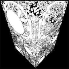 Futuristic City Of Skyscrapers Vector. Megalopolis City Landscape View. Illustration Of Construction Isolated On White Background.