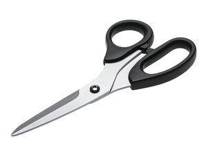 Fototapeta premium Scissors, a Tool for Precision: An overhead view showcases the elegance and functionality of open scissors, emphasizing the precision of their design. 
