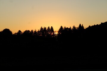 Sunrise over the meadow 
