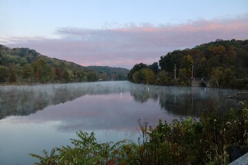 sunrise over the lake