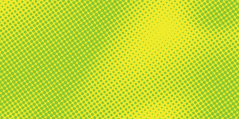 Dots halftone green color pattern gradient texture with technology digital background. Dots pop art comics with nature graphic design