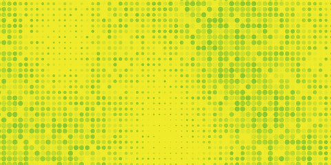Dots halftone green color pattern gradient texture with technology digital background. Dots pop art comics with nature graphic design