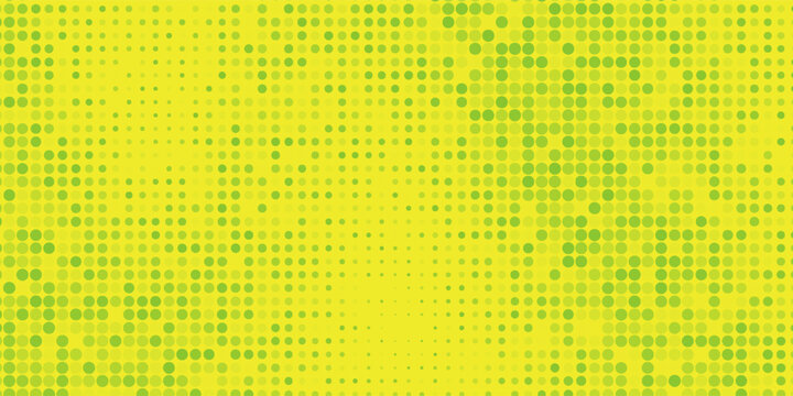 Dots halftone green color pattern gradient texture with technology digital background. Dots pop art comics with nature graphic design