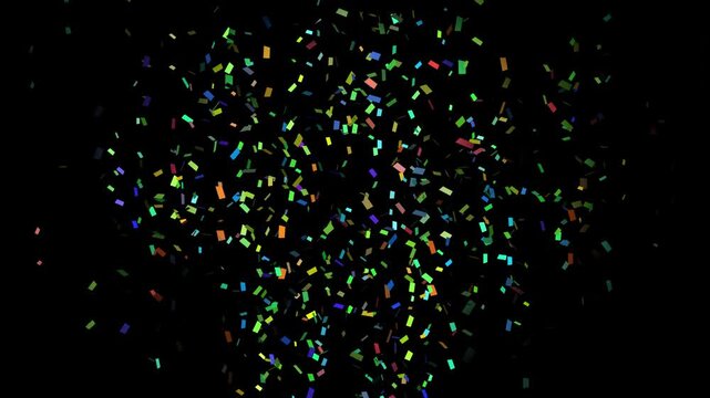 Confetti Falling Green Screen &ndash; Celebration Chroma Key Animation