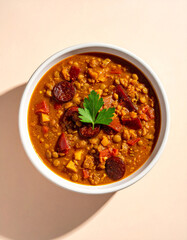 Lentil Stew Bowl (Guiso de Lentejas) with Chorizo