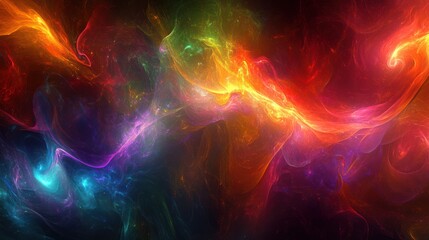 Fototapeta premium Abstract colorful energy flow background image