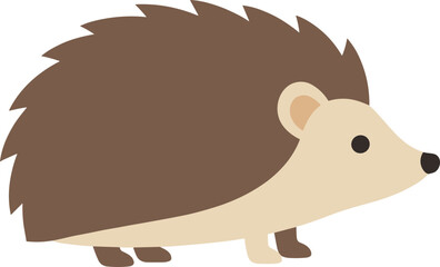 Cute Cartoon Flat Design Hedgehog Illustration Simple Graphic Element