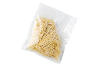 透明背景（png）に袋に入ったラーメンの生麺