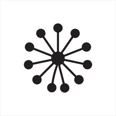vector illustration of a lot of spheres silhouette on white background