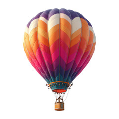 Fototapeta premium Colorful Hot Air Balloon with Chevron Pattern Floating Against a Black Sky airship aircraft