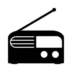 Vintage radio receiver vector illustration for broadcast technology and retro audio design concept