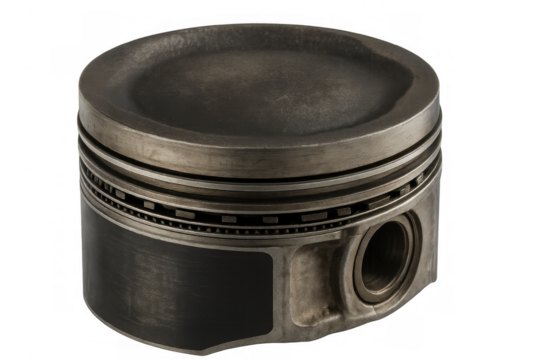 Engine piston connecting to automotive industry, showing internal combustion components for repair and power generation