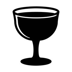 Wine glass vector graphic illustration for bar restaurant menu and drink related designs icon image