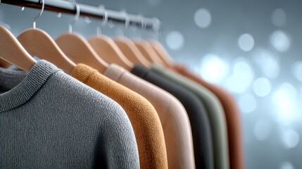 A clean and aesthetically pleasing capsule wardrobe display in a modern setting.