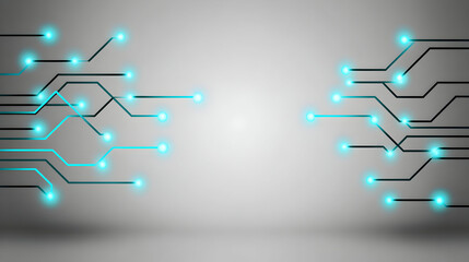 Abstract Technology Background with Glowing Circuit Board Design.
