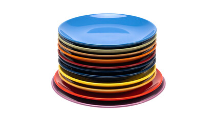 Stack of colorful dinner plates (1)