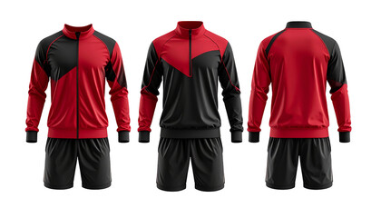 Red & black sportswear attire mockup