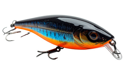 Glossy, colorful fishing lure