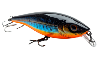Glossy, colorful fishing lure