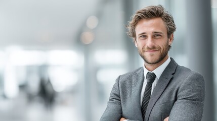 A confident, well-dressed CPA in a professional setting.