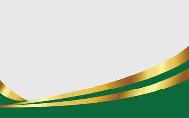 Elegant green and gold wave vector background design