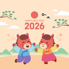 병오년 2026 말캐릭터 새해인사