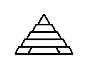 Illustration of a pyramid with layers and blocks