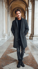 handsome fashionable man