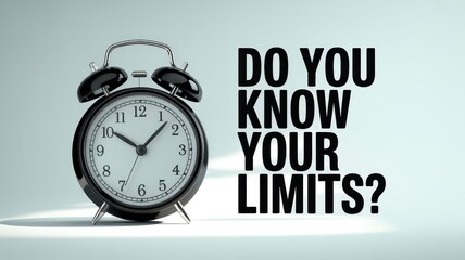 Classic alarm clock prompts contemplation on personal boundaries and capabilities