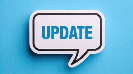 Get the latest news and information with this clear and concise update notification graphic