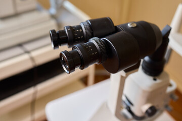 Advanced Optical Microscope Utilized Within a Laboratory Environment for Various Purposes