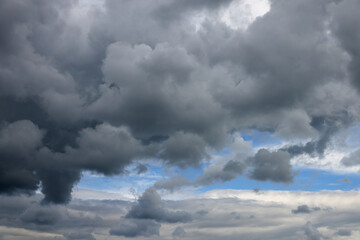 Dark dramatic cloudscape filling the sky