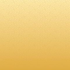 和風背景素材　金色の紗綾形模様　正方形　グラデーション