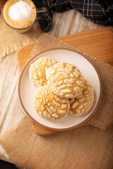 Conchas bread. Mexican sweet bread with seashell shape, Usually eaten with coffee or hot chocolate at breakfast or as an afternoon snack. One of the most popular and preferred sweet breads in Mexico.