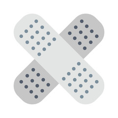 Two crossed bandages