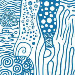 modern vector illustration of whimsical layered pattern