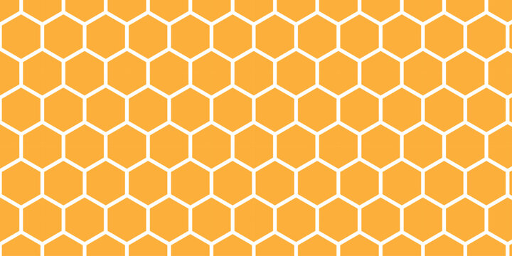 simple orange honeycomb pattern for banner poster background.