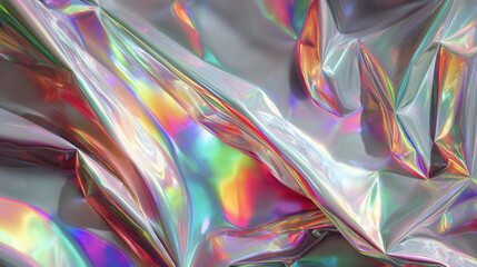 Iridescent dreams a colorful holographic abstract background with foil texture for trendy digital design
