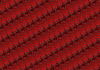 Traditional cloth with beautiful patterns. Modern Indonesian batik motif vector.