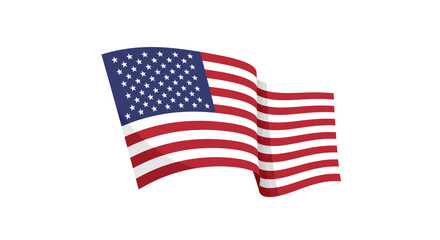 Fototapeta premium Waving American Flag Illustration Patriotic Symbol for Independence Day Celebrations