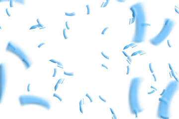Celebrate with a flurry of light blue confetti for a festive occasion, perfect for party invites, website headers, and social media posts that need a pop